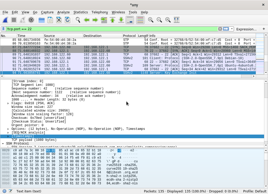 El analizador de tráfico de red wireshark